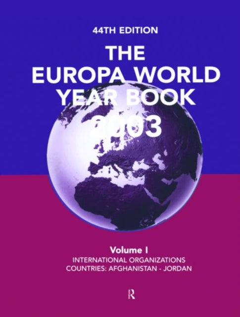 Europa World Year Bk 2003  V1