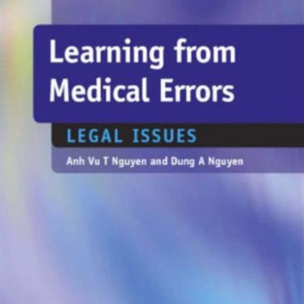 Learning from Medical Errors: Legal Issues