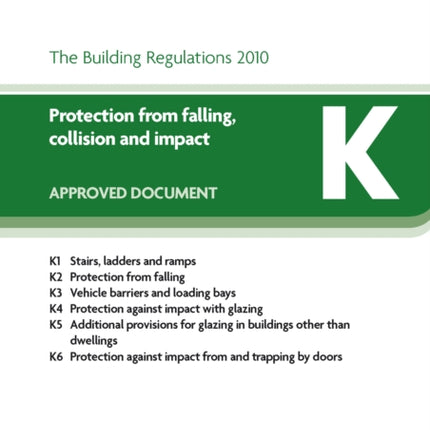 Approved Document K: Protection from falling, collision and impact (2013 edition - for use in England)