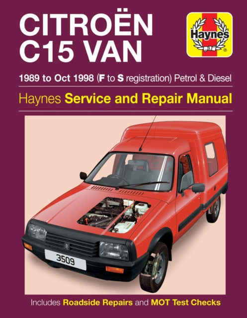 Citroen C15 Van Petrol & Diesel (89 - Oct 98) Haynes Repair Manual