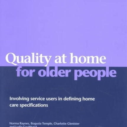 Quality at home for older people: Involving
