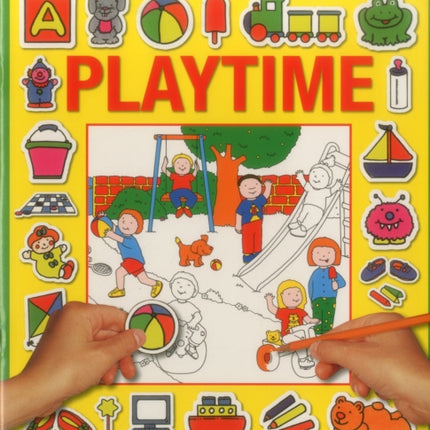 Sticker and Color-in Playbook: Playtime: With Over 50 Reusable Stickers