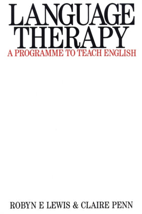 Language Therapy: A Programme to Teach English