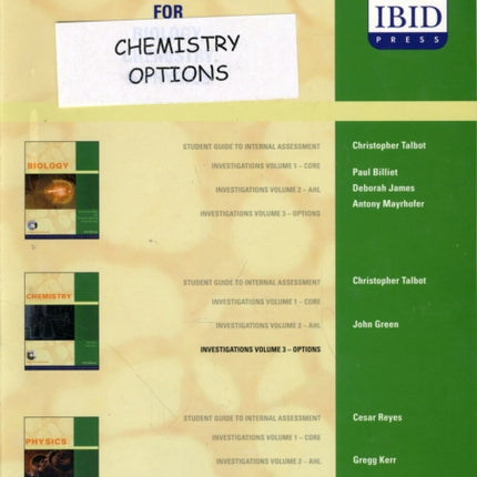 CHEMISTRY INVESTIGATIONS FOR PHOTOCOPY