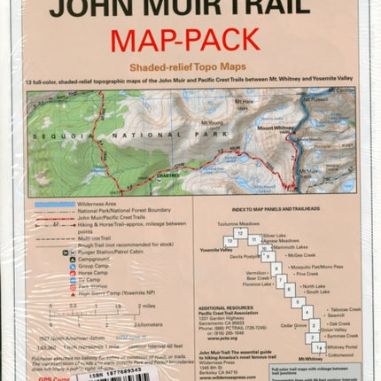 Map-pack of the John Muir Trail