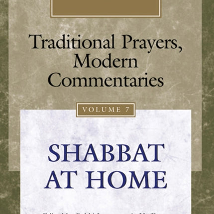 My People's Prayer Book Vol 7: Shabbat at Home