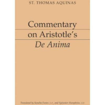 Commentary on Aristotle`s De Anima