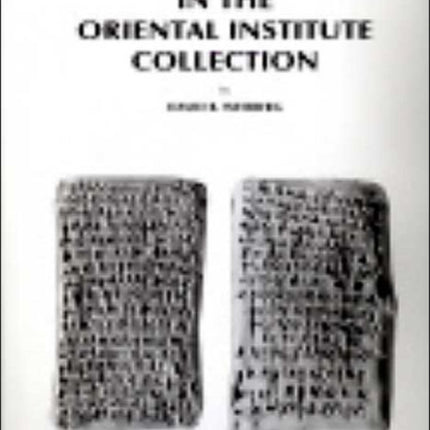 Neo-Babylonian Texts in the Oriental Institute Collection