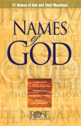 Names of God Pamphlet 21 Names of God and Their Meanings