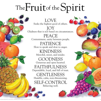 Fruit of the Spirit Wall Chart-Laminated