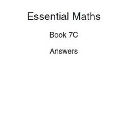 Essential Maths 7C Answers