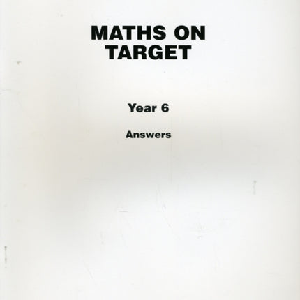 Maths on Target Year 6 Answers