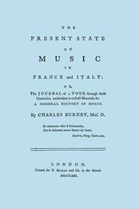 The Present State of Music in France and Italy