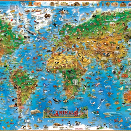 Animals of the World kids flat laminated: 2015