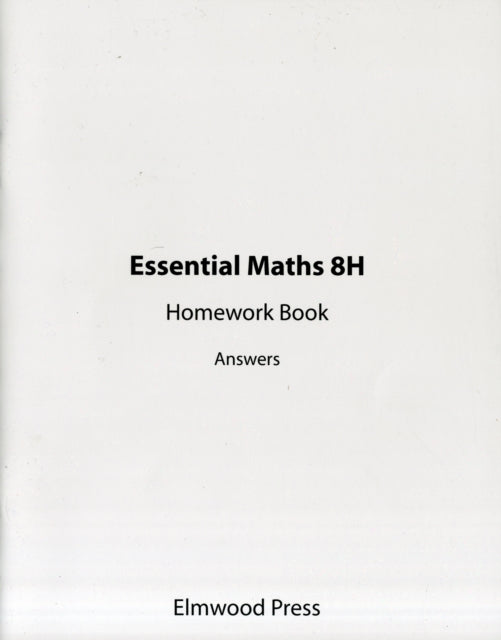 Essential Maths 8H Homework Answers