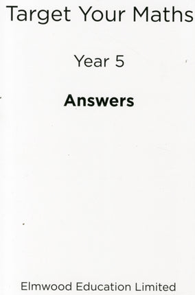 Target Your Maths Year 5 Answer Book