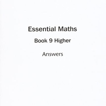 Essential Maths 9 Higher Answers