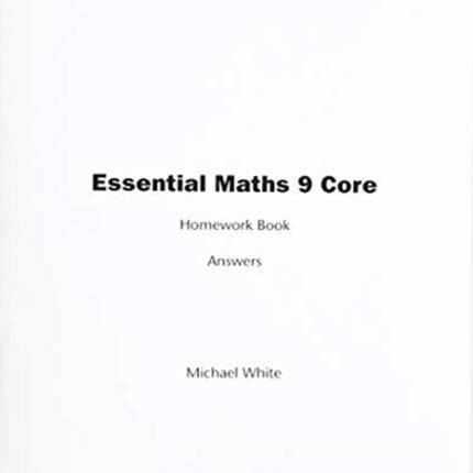 Essential Maths 9 Core Homework Answers