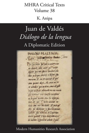 'Diálogo de la lengua'. By Juan de Valdés. A