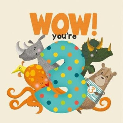 WOW! You're Three birthday book