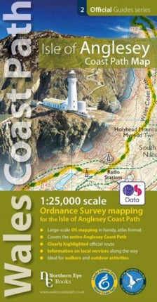 Isle of Anglesey Coast Path Map: 1:25,000 scale Ordnance Survey mapping for the entire Isle of Anglesey Coast Path