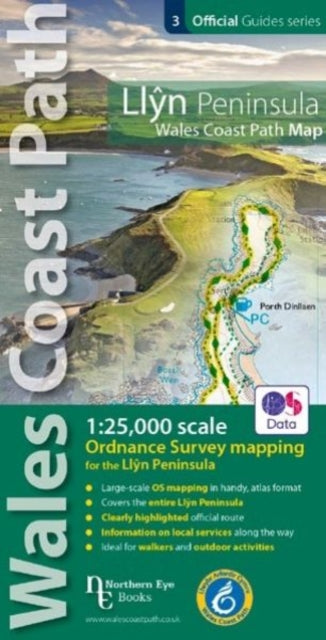 Llyn Peninsula Coast Path Map: 1:25,000 scale Ordnance Survey mapping for the Llyn Peninsula section of the Wales Coast Path