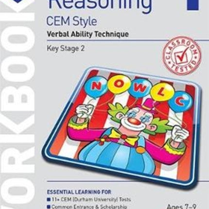 11+ Verbal Reasoning Year 3/4 CEM Style Workbook 1: Verbal Ability Technique