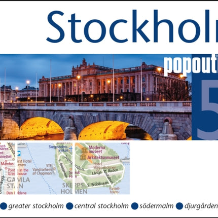 Stockholm PopOut Map: Handy, pocket size, pop-up map of Stockholm