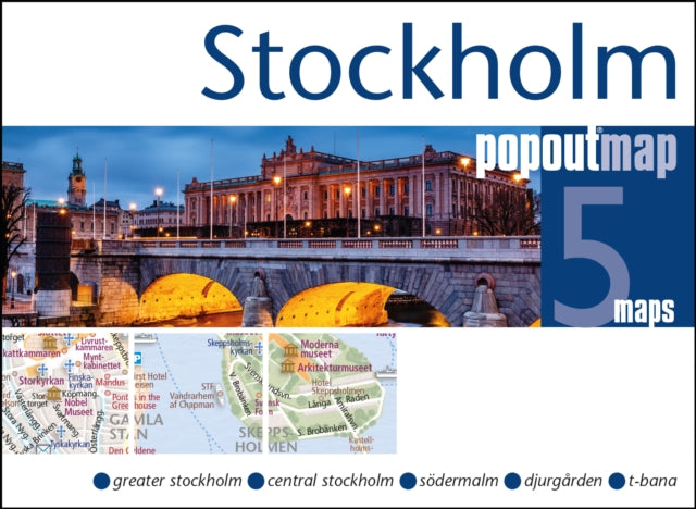 Stockholm PopOut Map: Handy, pocket size, pop-up map of Stockholm