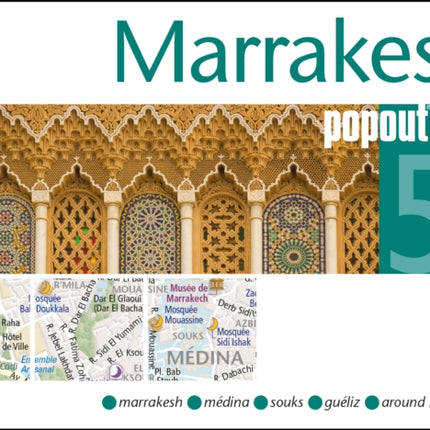 Marrakesh PopOut Map: Handy pocket size pop up city map of Marrakesh