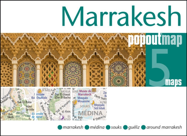 Marrakesh PopOut Map: Handy pocket size pop up city map of Marrakesh