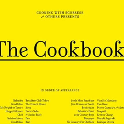 Cooking with Scorsese - The Cookbook