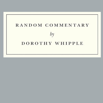 Random Commentary