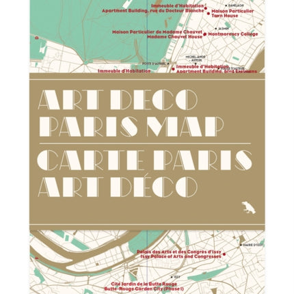 Art Deco Paris Map  Carte Paris Art Déco