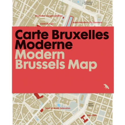 Modern Brussels Map  Carte Bruxelles Moderne