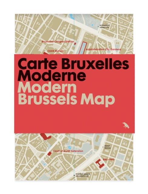 Modern Brussels Map  Carte Bruxelles Moderne