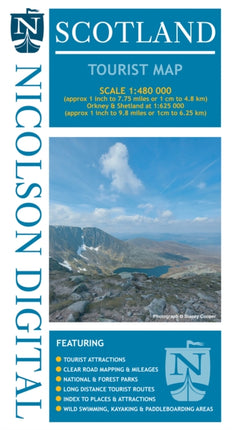 Nicolson Scotland Tourist Map