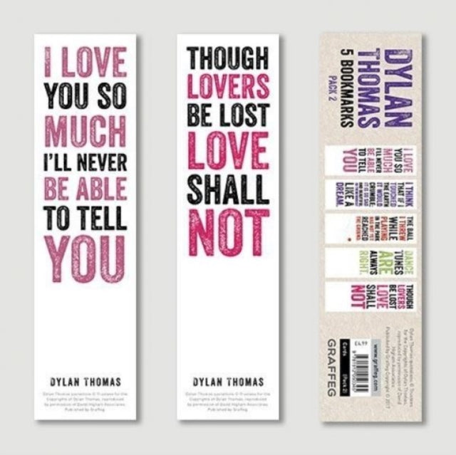 Dylan Thomas Bookmarks Pack 2