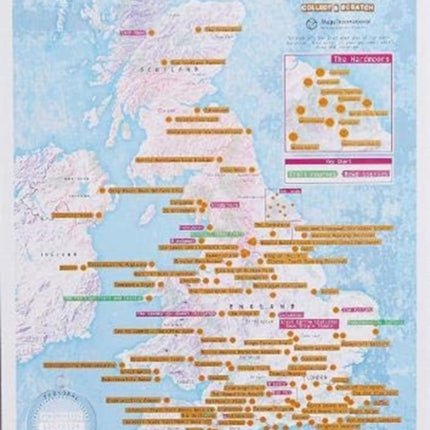 Marathons of the UK and Ireland Collect & Scratch Print