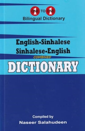 English-Sinhalese & Sinhalese-English One-to-One Dictionary: Script & Roman (Exam Dictionary): 2023