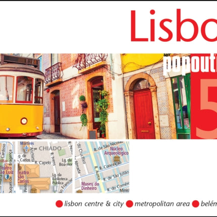 Lisbon PopOut Map - pocket-size, pop-up map of Lisbon