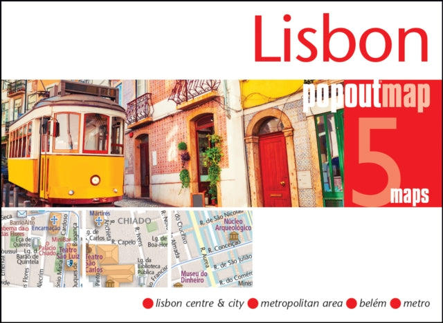 Lisbon PopOut Map - pocket-size, pop-up map of Lisbon