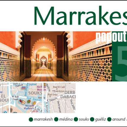 Marrakesh PopOut Map  pocket size pop up city map of Marrakesh