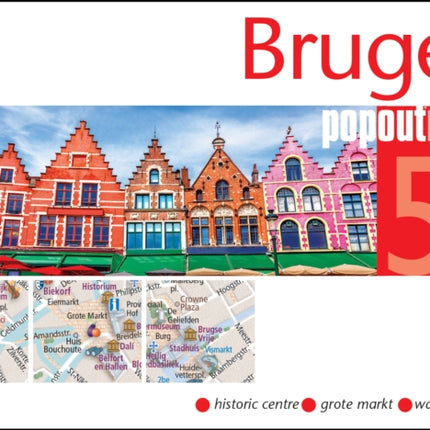 Bruges PopOut Map: Pocket size, pop-up map of Bruges