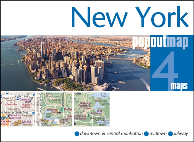 New York PopOut Map  pocket size pop up map of new york city