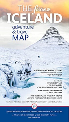 The fotoVUE Iceland Adventure and Travel Map