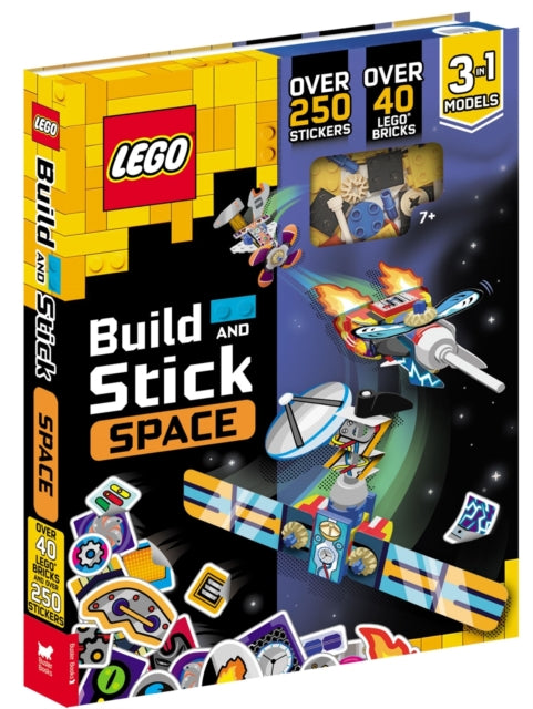 LEGO Books Build and Stick Space includes LEGO bricks book and over 250 stickers