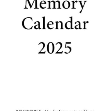 Memory Calendar  2025