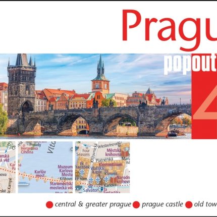 Prague PopOut Map  pocket size pop up map of