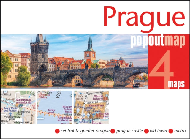 Prague PopOut Map  pocket size pop up map of